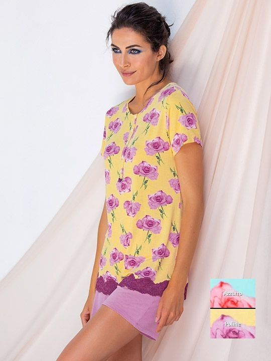 Пижамный комплект с крупным цветочным принтом, фото 5