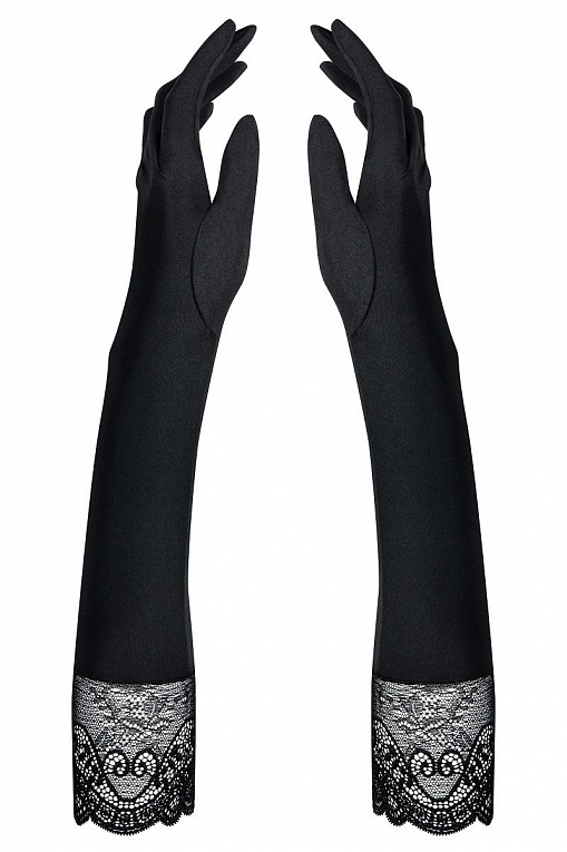 Длинные перчатки Miamor с кружевной оторочкой, фото 1