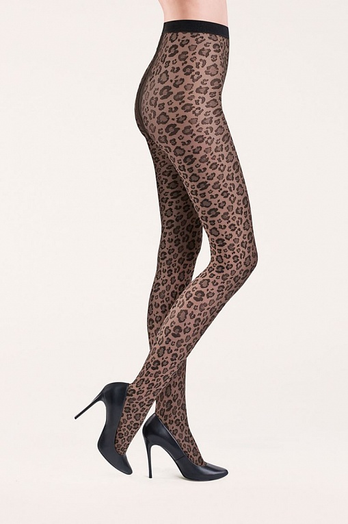 Фантазийные колготки Caty с леопардовым принтом, фото 1