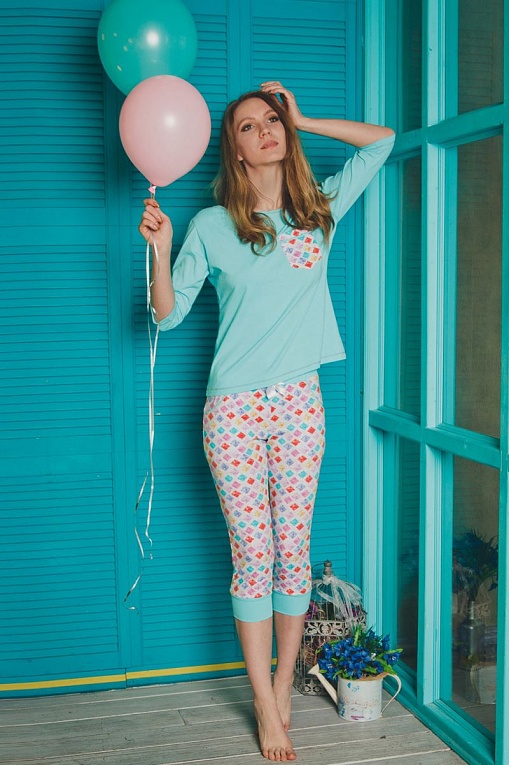 Пижама Kaleidoscope с цветными бриджами, фото 1