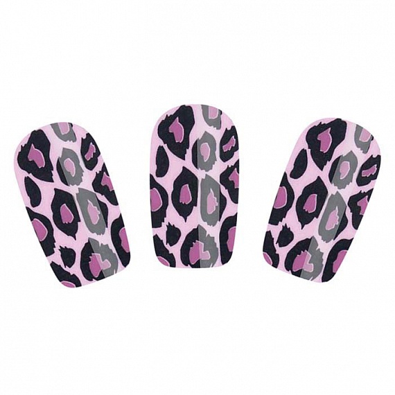 Набор лаковых полосок для ногтей Фиолетовый леопард Nail Foil, фото 1