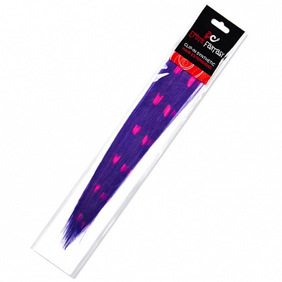 Цветные Clip-In локоны фиолетовые с розовыми сердечками, фото 1