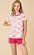 Хлопковая пижама с цветами на футболке