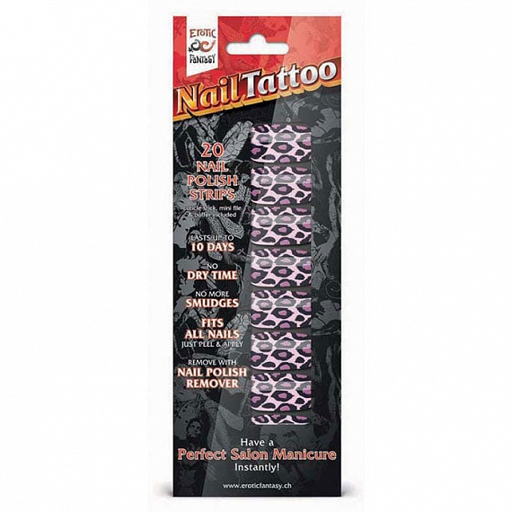 Набор лаковых полосок для ногтей Фиолетовый леопард Nail Foil, фото 1