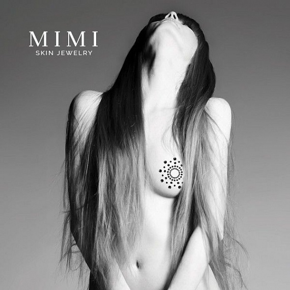 Чёрные наклейки на грудь Mimi Bijoux, фото 1