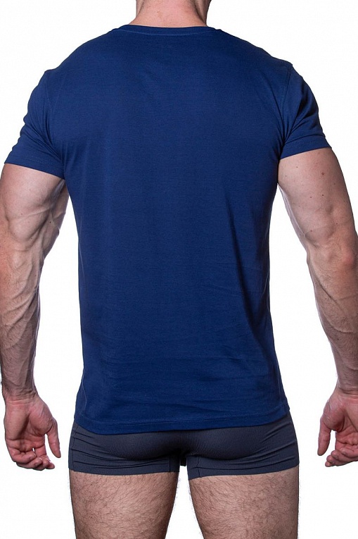 Хлопковая мужская футболка с круглым вырезом, фото 1