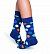Синие носки унисекс Big Dot Sock в крупный цветной горох